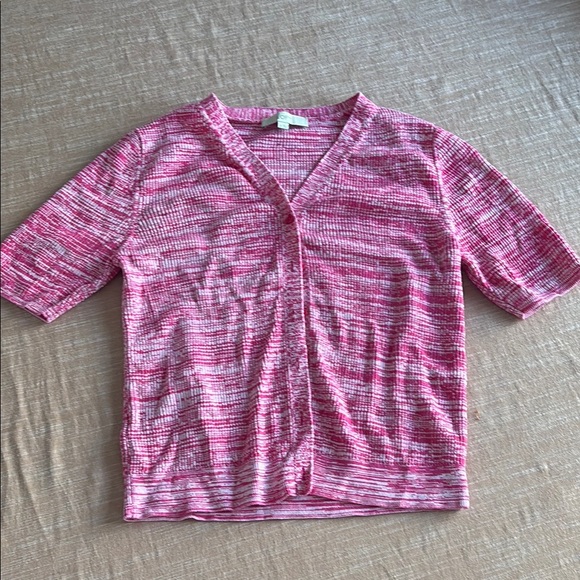 LOFT Sweaters - Pink Knit Cardigan